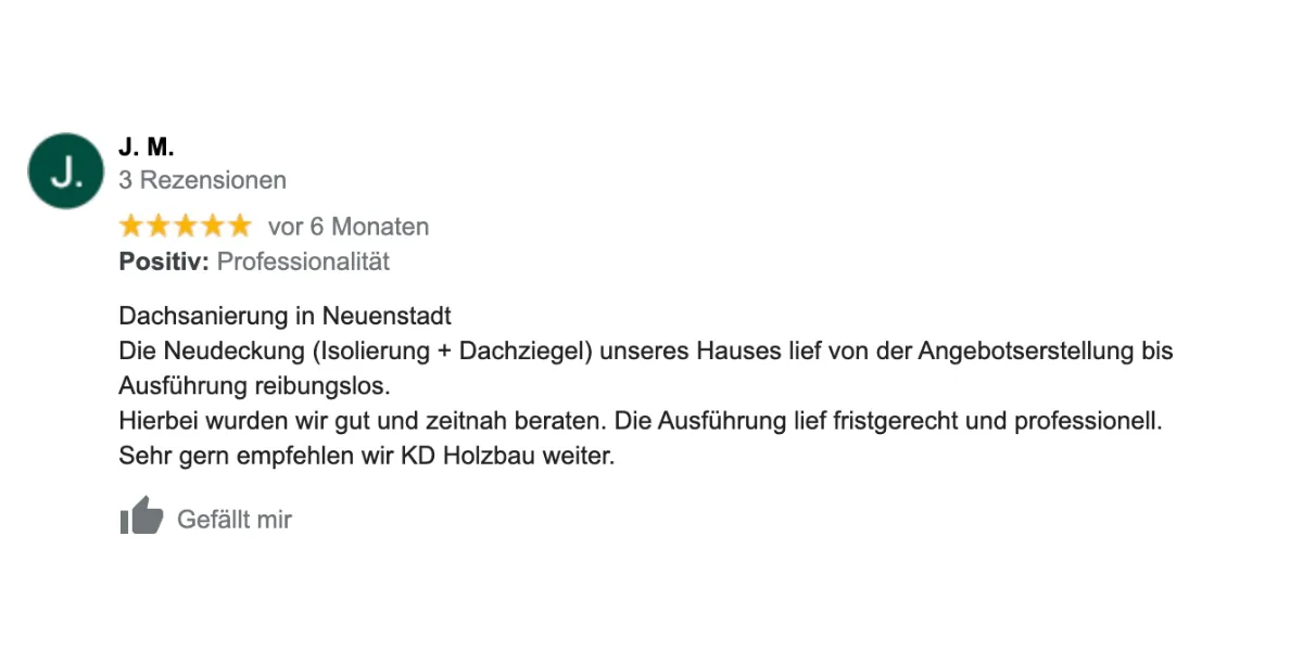 Bewertung J. M.